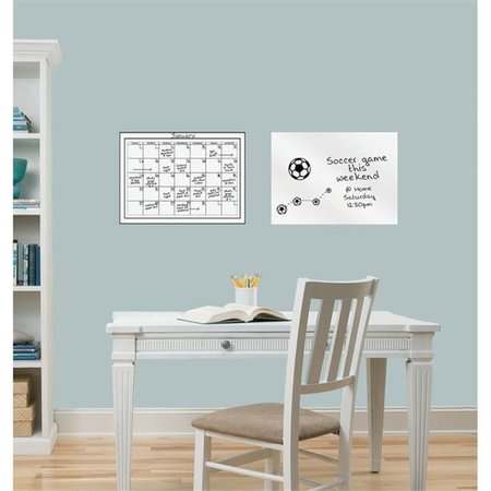 WALL POPS WallPops WP0591 Monthly Whiteboard Dry Erase Calendar Message Board Combo WP0591
